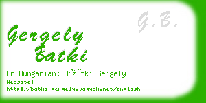 gergely batki business card